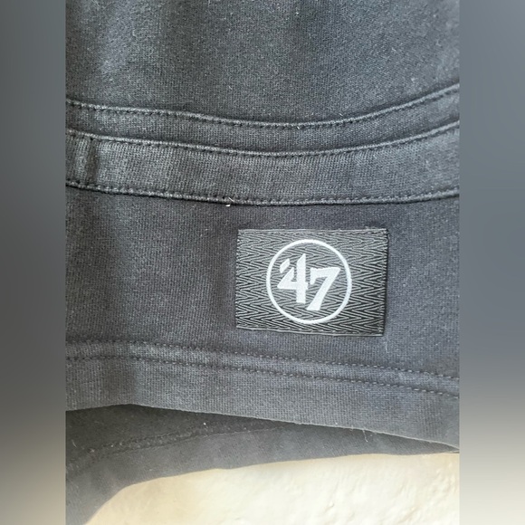 47 Brand Los Angeles Kings Black Cotton Blend Lacer Hoodie Sweatshirt; size S - Picture 2 of 8